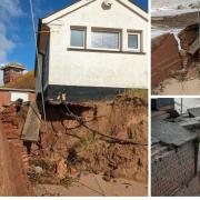 NCI Coastwatch House damaged by Storm Kathleen.