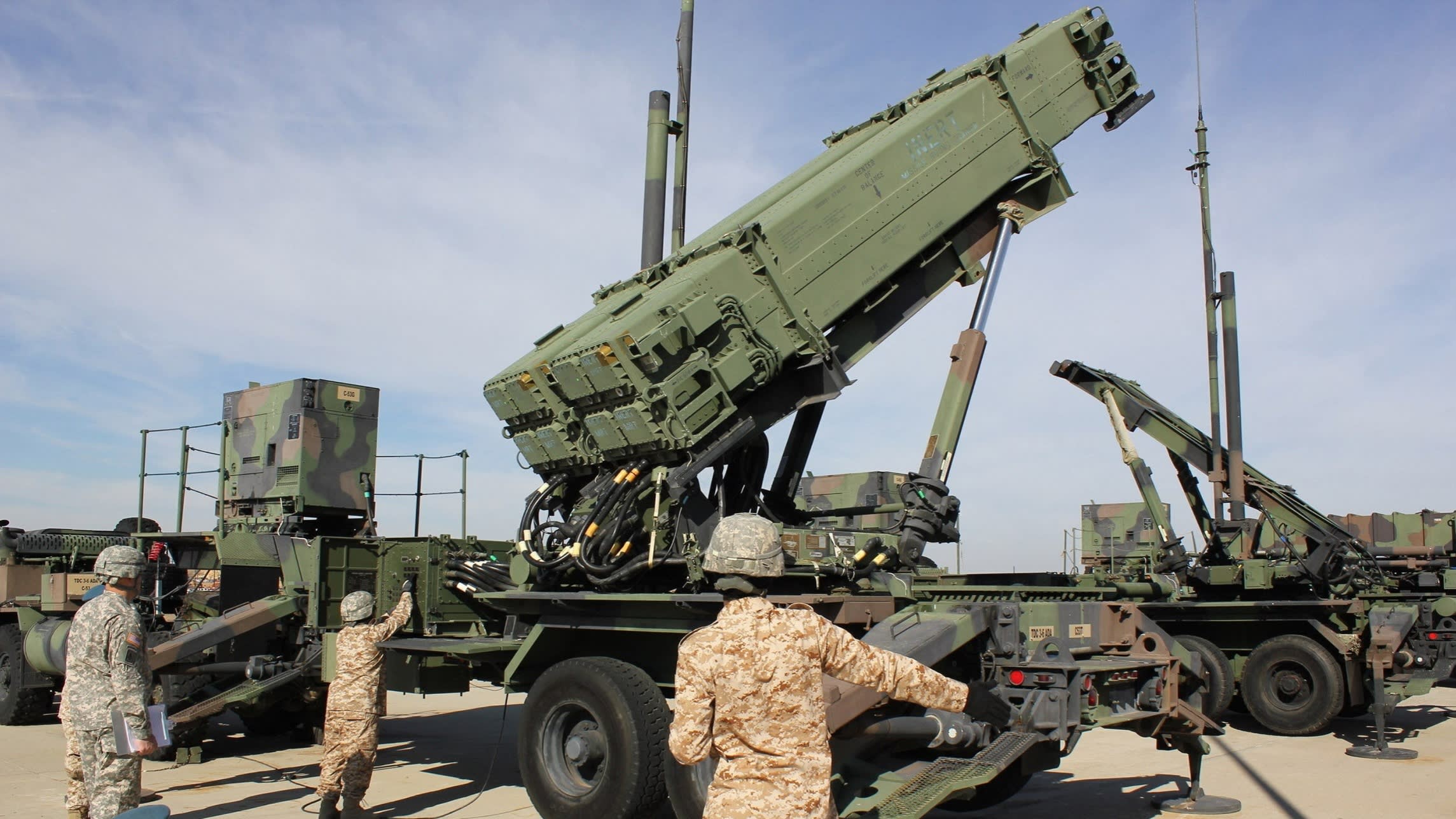 US soldiers with a Patriot missile defence system