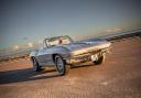 Albert Carr taking his 1963 Chevrolet Corvette Stingray for a spin.