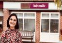 Caroline Payne outside the Hair Studio at Potters Resort in Hopton.