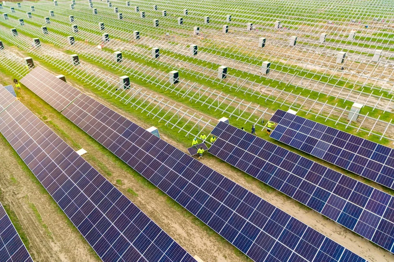 A solar installation in Rødby, Denmark