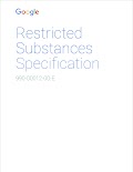 Cover image of the Restricted Substances Specification