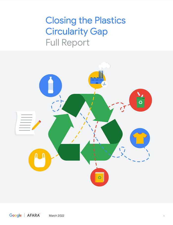 Cover image of a white paper titled: Closing the Plastics Circularity Gap: Full Report
