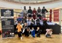 Team Pumpkin's boxing ring at Merry Hill, with MP Suzanne Webb