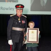 Joey was presented with his award by Lord-Lieutenant Sir John Crabtree at Birmingham Hippodrome