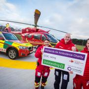 L to R: Sarah Folley, critical care paramedic, Captain Tim Jones, pilot, and Rob Davies, critical care paramedic and patient liaison lead for Midlands Air Ambulance Charity