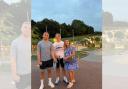 Jarrod Bowen and Dani Dyer (right) alongside Jarrod's sister at Grove Golf and  Bowl