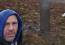 Craig Muir found the mysterious monolith on top of Hay Bluff