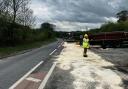 Firefighters were called to the A465 outside Pontrilas Sawmills