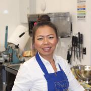 Yoko in the kitchen