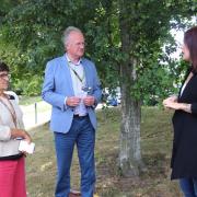 Angeline (right) puts her concerns to councillors Hewitt and Hitchiner.