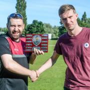 Rob (left) and Adam Matravers following a previous Richard Matravers Memorial Charity Cricket Match