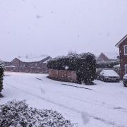 Snow fell in Herefordshire