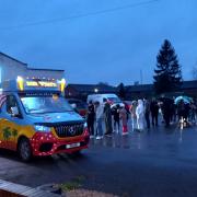 The Mr Tee King of Desserts van at the Heart of Oak car park in Hereford