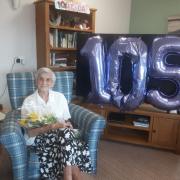 Barbara Collcutt celebrated her 105th birthday at the Ledbury nursing home