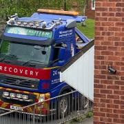 A broken down lorry has caused heavy traffic in Belmont Road, Hereford