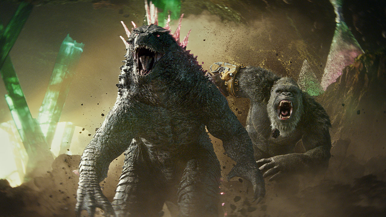 GODZILLA and KONG in Warner Bros. Pictures and Legendary Pictures’ action adventure GODZILLA x KONG THE NEW EMPIRE