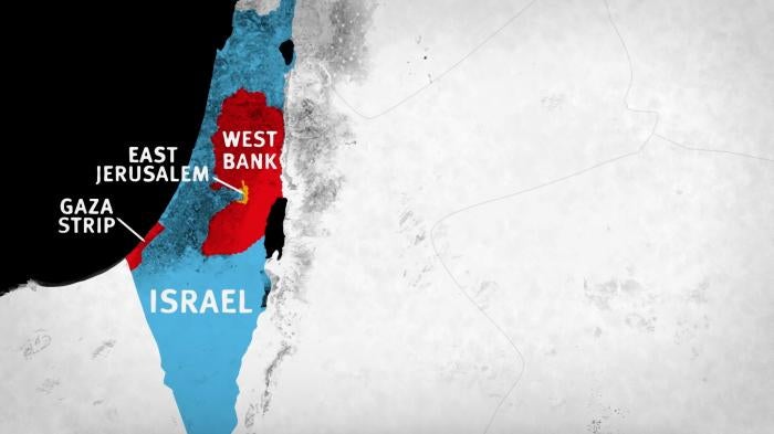 Map of Israel and Occupied Palestinian Territories