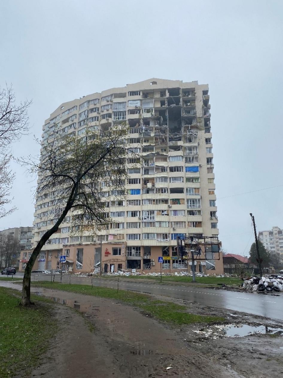 Damage to an apartment complex