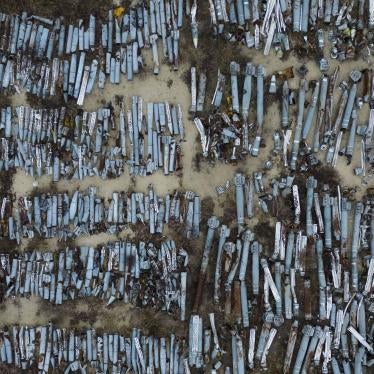 Collected remnants of Russian cluster munition rockets that were used to attack the city of Kharkiv, at a storage area in Kharkiv, Ukraine, December 22, 2022. 