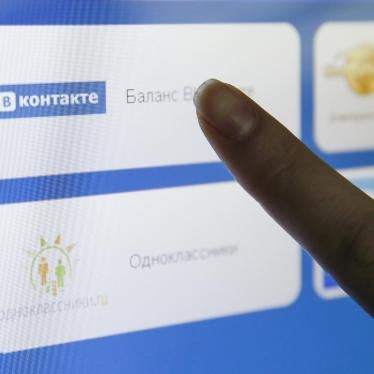 Logos of Vkontakte and Odnoklassniki social networks are seen on the screen of a payment terminal in this picture illustration taken May 16, 2017.