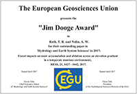 Jim Dooge Award 2017