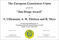 Jim Dooge Award 2010