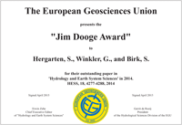 Jim Dooge Award 2014