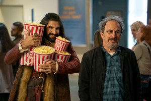 “WHAT WE DO IN THE SHADOWS” -- “The Campaign” --  Season 5, Episode 4 (Airs July 27) — Pictured (L-R): Kayvan Novak as Nandor, Robert Smigel as Alexander.  CR: Russ Martin: FX