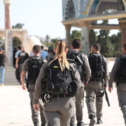 Border Police at sight of terror attack on Temple Mount July 14 (photo credit: ISRAEL POLICE)