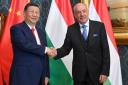 Hungarian President Tamas Sulyok and Chinese President Xi Jinping (Noemi Bruzak /MTI via AP)