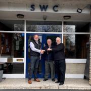 Club owner Darren Richards, trustee Colin Moore and secretary Doug Ingram