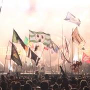 Worcestershire flag spotted during the Arctic Monkeys' headline set at Glastonbury