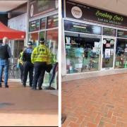 Police outside Smokey Joe's in Kidderminster