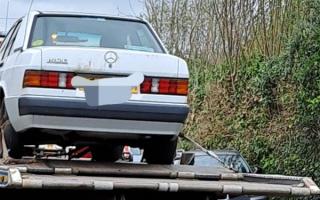 Seized car in Cleobury Mortimer