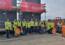 Read Contruction staff and Flint Litter Pickers unite for clean-up.
