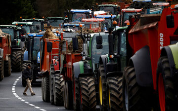 La crise du monde agricole a provoqué des blocages exceptionnels en Frabce au début de l’année. REUTERS/STEPHANE MAHE