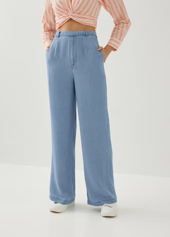 Lany Chambray Straight Leg Pants