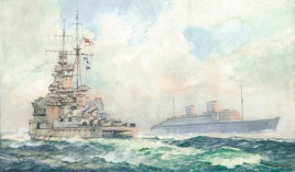 RMS QUEEN ELIZABETH MEETS HMS QUEEN ELIZABETH, WW2