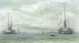 KING EDWARD VII Class Battleships at Sheerness c.1