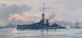 HMS THUNDERER entering Portsmouth 1921; HMS VICTOR