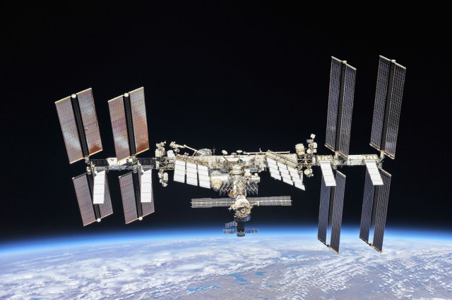 International Space Station with Earth in the background