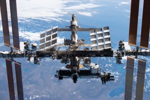 The International Space Station pictured from the SpaceX Crew Dragon Endeavour during a fly around.