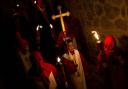 Hooded penitents from ‘Cristo de los Angeles’ brotherhood take part in a traditional annual Holy Week procession in Toledo, Spain for Easter. Should we take the religious element of Easter more seriously here?