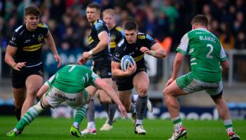 Joe Hawkins of Exeter Chiefs on the break. Pic from PPAUK