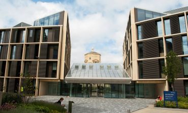 Image of the front of the Mathematical Institute