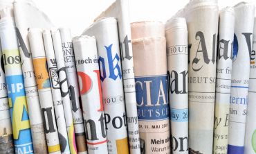 Row of newspapers