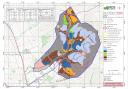 A map showing tree planting planned for Broughton Hope off the A701