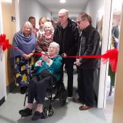 Special guest of honour Madge Elliot with members of the Teviot Day Services Support Group. Photo: SBC