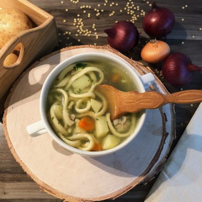 Токмач — турецкий суп с домашней лапшой и овощами - рецепт с фото